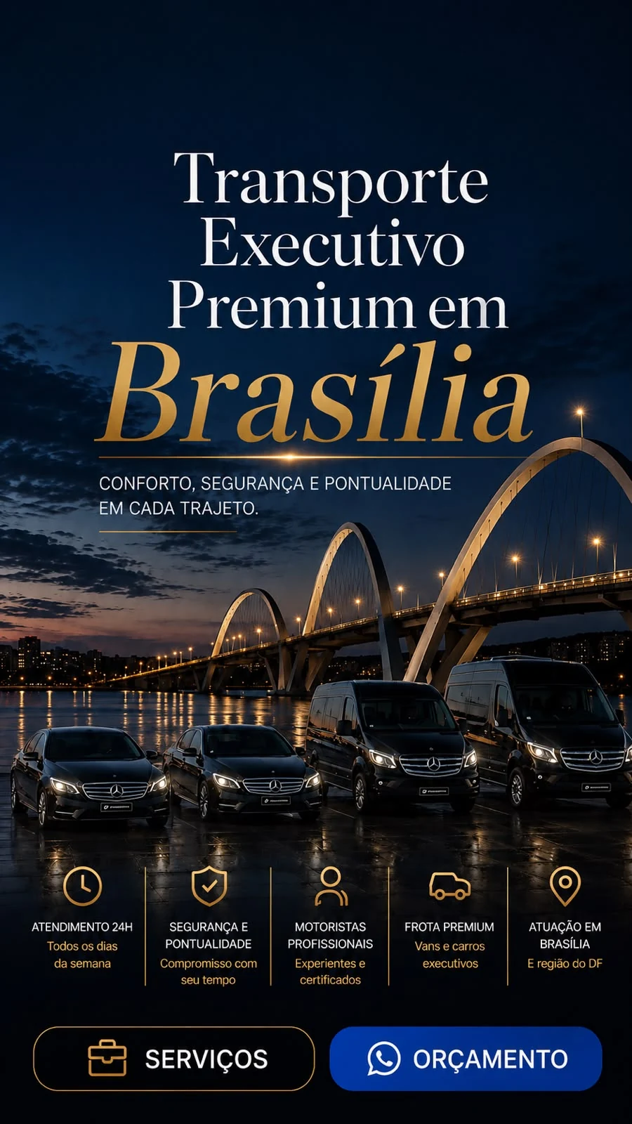 ST Executive — Transporte executivo premium em Brasília. Conforto, segurança e pontualidade em cada trajeto.
